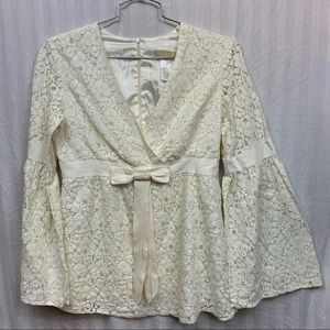 Michael Kors Cream Colored Lace Top Size 12